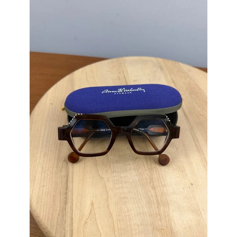 Anne & Valentin Go On 22C06 Tortoise Eyeglasses Frames 49-21-147 France W Case